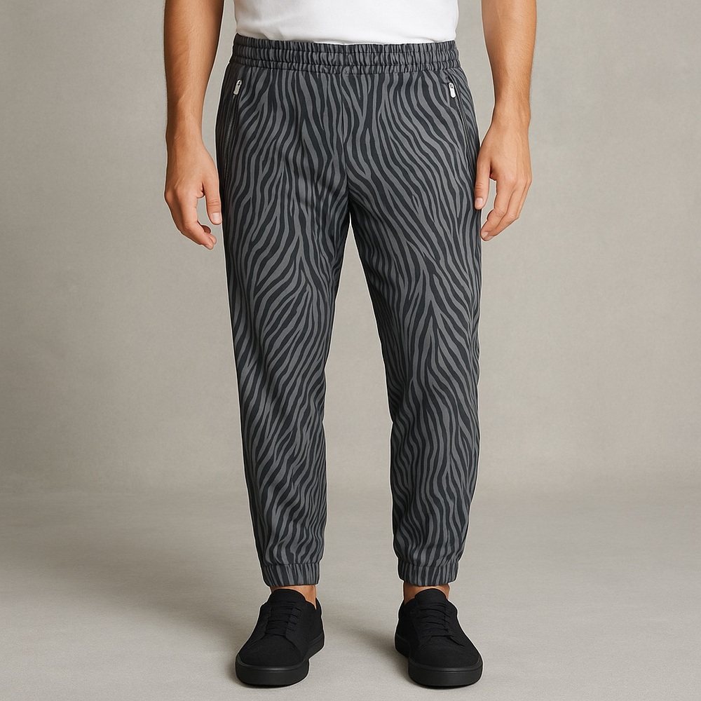 Tommy Bahama IslandZone Men’s Small Gray Zebra Print Jogger Pants